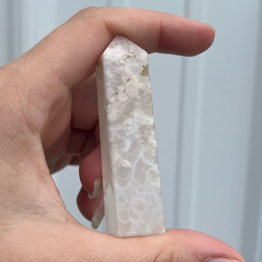 Flower Agate Crystal Tower
